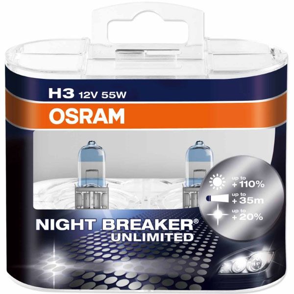 Buy GENUINE OSRAM Night Breaker Unlimited +110% Super Bright Halogen